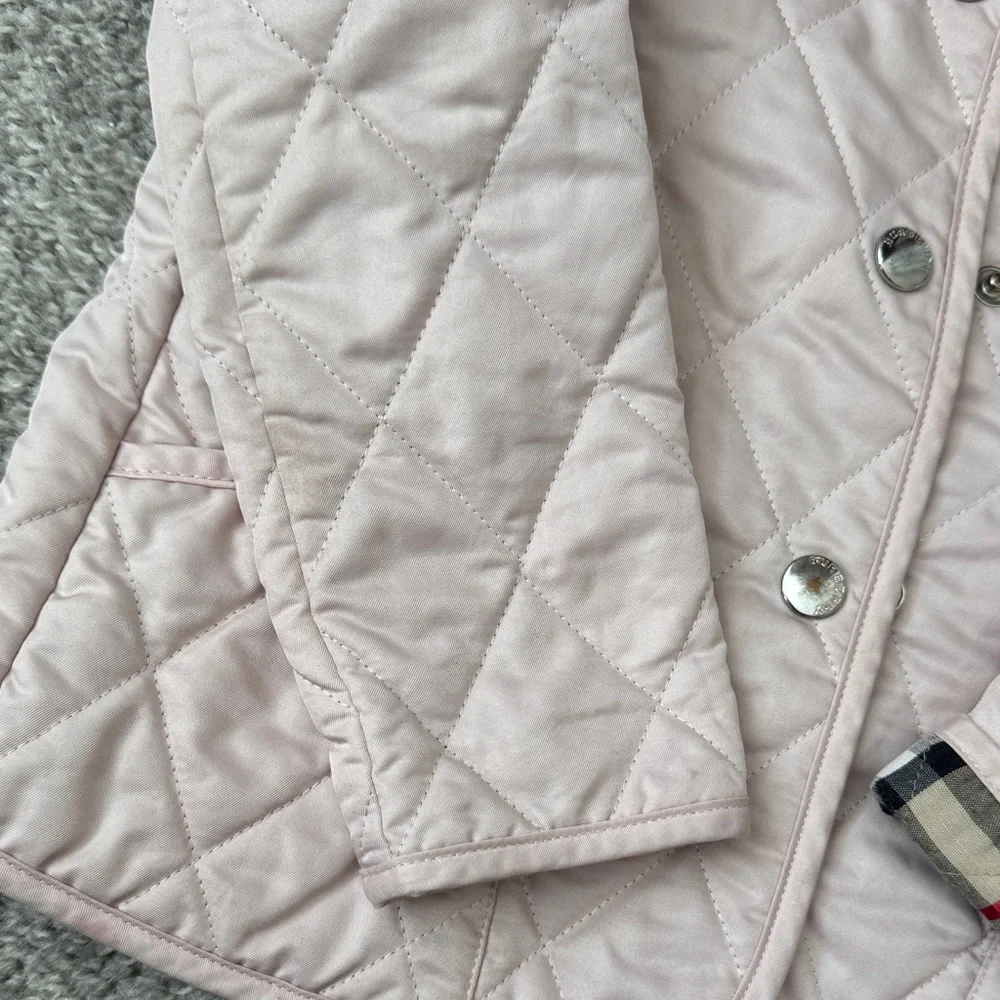 Burberry Light Pink Quilted Kids Jacket - Picture 3 of 5